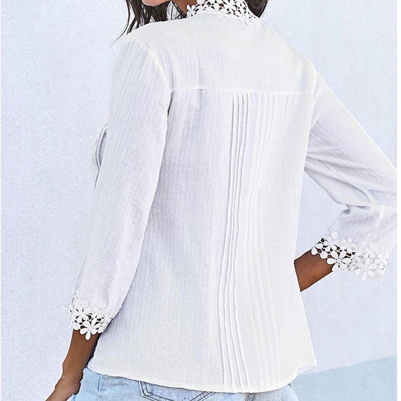 Boho lace crochet blouse - Picture 4 of 5